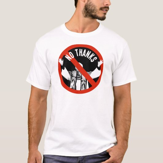 Paus No Bedankt T-shirt (Voorkant)