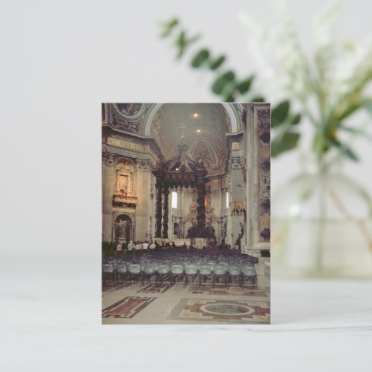 Paus op de tribune briefkaart (Staand voorkant)