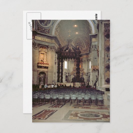 Paus op de tribune briefkaart (Voorkant / Achterkant)