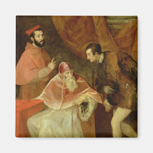 paus Paul III en zijn Nephews, 1545 Magneet (Voorkant)