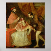paus Paul III en zijn Nephews, 1545 Poster (Voorkant)