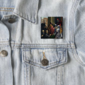 Paus Paul IV Overhandiging Statuut Vierkante Button 5,1 Cm (In situ)