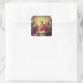 Paus Pius IX 1847 Vierkante Sticker (Tas)