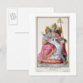 Paus Pius VI (1717-99) uit de Receuil des Estampes Briefkaart (Voorkant / Achterkant)