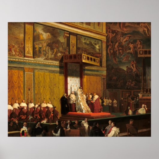 Paus Pius VI - Jean-Auguste - Ingres Fine Art Poster (Voorkant)