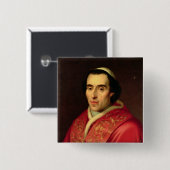 Paus Pius VII Vierkante Button 5,1 Cm (Voorkant /achterkant)