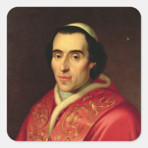 Paus Pius VII Vierkante Sticker