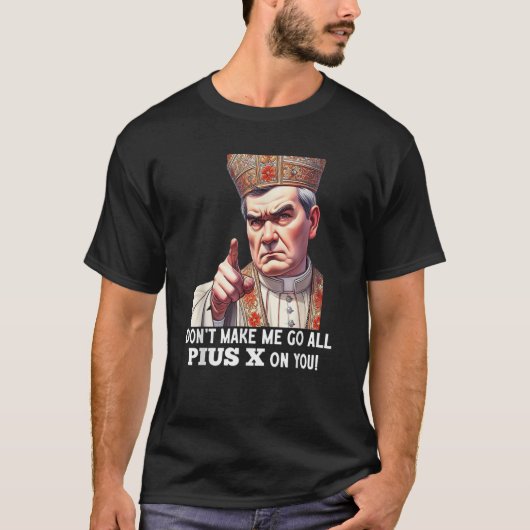 Paus Pius X Traditionele Latijnse Mis Katholieke K T-shirt (Voorkant)