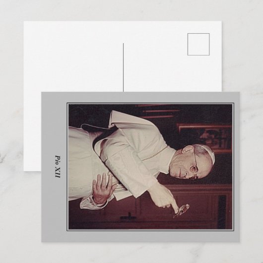 Paus Pius XII Post Kaart (Voorkant / Achterkant)