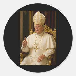 Paus President Trump Paus Donald Trump Mannen Vrou Ronde Sticker