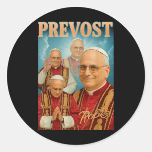 Paus Prevost Christelijk Katholiek Shirt Paus Leo Ronde Sticker