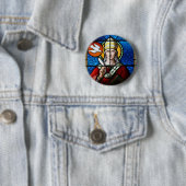 Paus Saint Gregory the Great - Glas in lood Ronde Button 5,7 Cm (In situ)