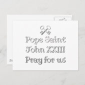 Paus Saint John XXIII Pray voor ons Briefkaart (Voorkant / Achterkant)