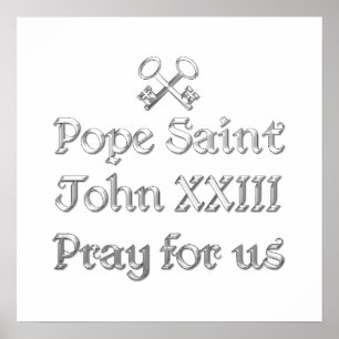 Paus Saint John XXIII Pray voor ons Poster