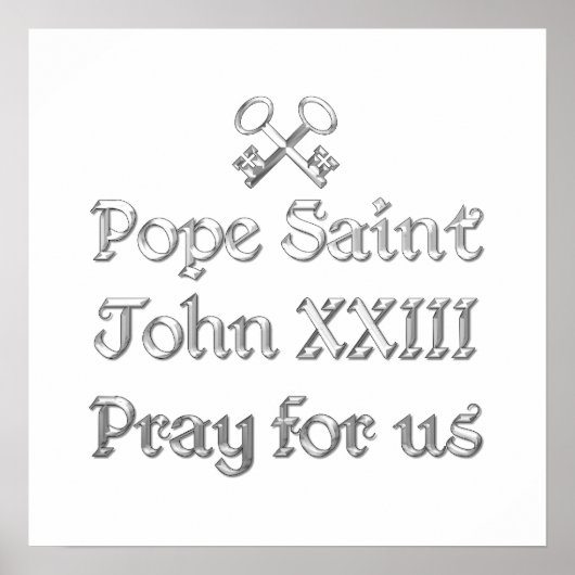 Paus Saint John XXIII Pray voor ons Poster (Voorkant)