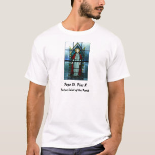 Paus Saint Pius X Glas in lood Art T-shirt
