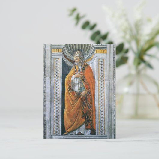 Paus Saint Sixtus II door Sandro Botticelli Briefkaart (Staand voorkant)