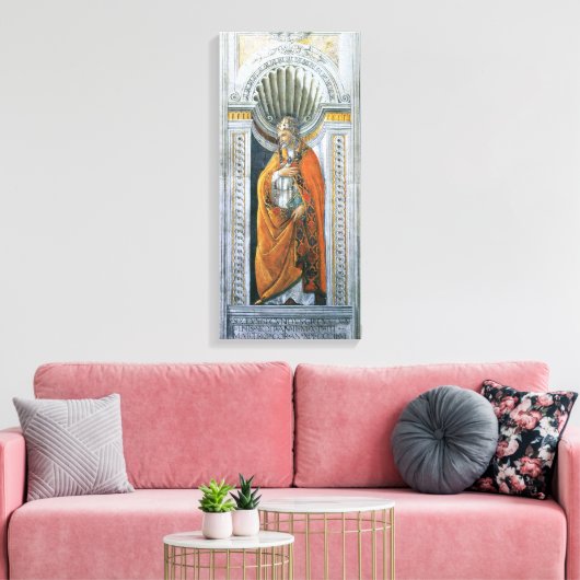 Paus Saint Sixtus II door Sandro Botticelli Canvas Afdruk (Insitu (Woonkamer))