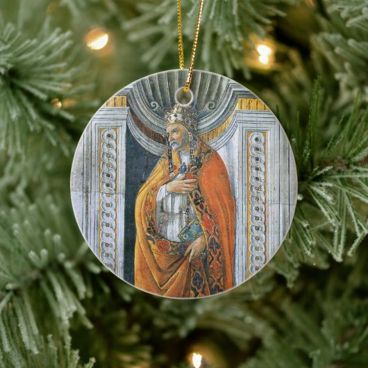 Paus Saint Sixtus II door Sandro Botticelli Keramisch Ornament (Boom)