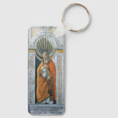 Paus Saint Sixtus II door Sandro Botticelli Sleutelhanger (Achterkant)