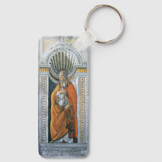 Paus Saint Sixtus II door Sandro Botticelli Sleutelhanger (Achterkant)