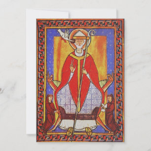 Paus Sint Gregorius I de Dialogist Feestdagenkaart