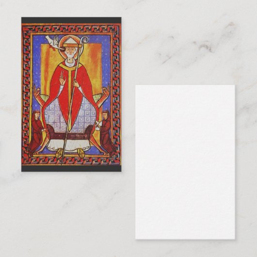 Paus Sint Gregorius I de Dialoog Visitekaartje (Voorkant / Achterkant)