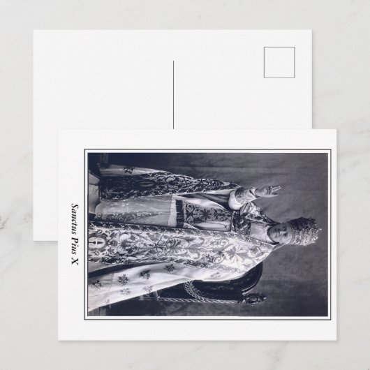 Paus Sint Pius X Briefkaart (Voorkant / Achterkant)