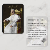 Paus Sint Pius X Katholiek Religieus Gebed Heilig Plaatskaartje (Voorkant / Achterkant)