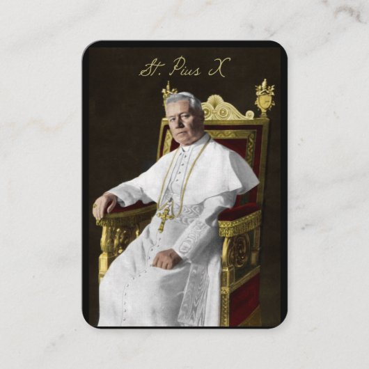 Paus Sint Pius X Katholiek Religieus Gebed Heilig Plaatskaartje (Voorkant)