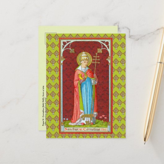 Paus St. Cornelius (SAU 042) Briefkaart (Voorkant / Achterkant in situ)
