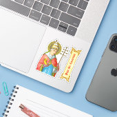 Paus St. Cornelius (SAU 042) Sticker (Laptop met iPhone)
