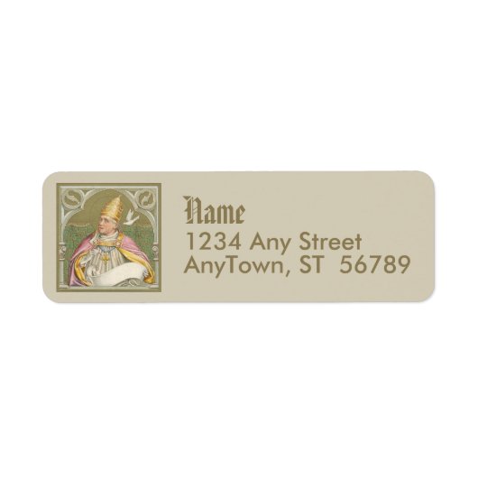 Paus St. Gregorius de Grote (M 067) Etiket (Voorkant)