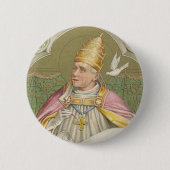 Paus St. Gregorius de Grote (M 067) Ronde Button 5,7 Cm (Voorkant)