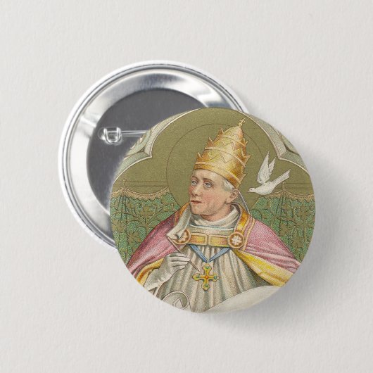 Paus St. Gregorius de Grote (M 067) Ronde Button 5,7 Cm (Voorkant /achterkant)