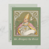 Paus St. Gregory the Great (M 067) Briefkaart (Voorkant / Achterkant)