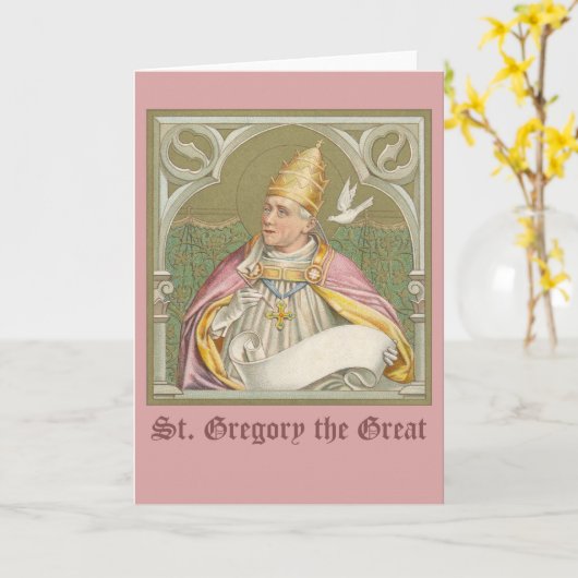Paus St. Gregory the Great (M 067) Kaart (Gele Bloem)