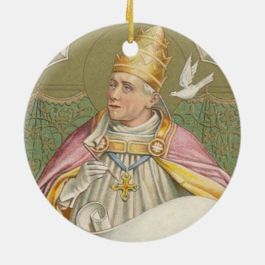 Paus St. Gregory the Great (M 067) Keramisch Ornament (Achterkant)