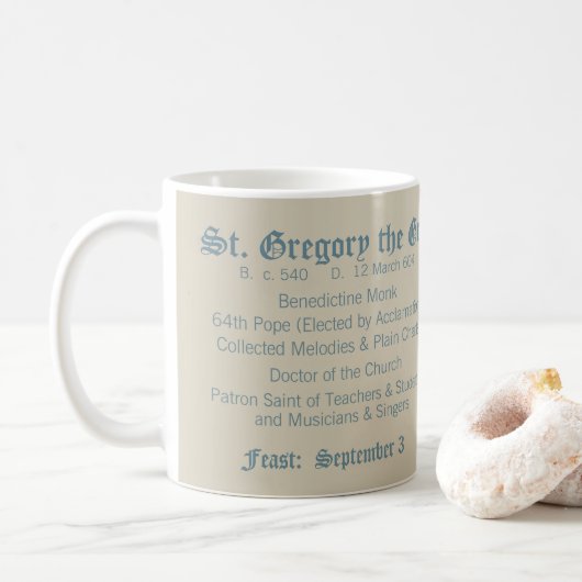 Paus St. Gregory the Great (M 067) Koffiemok (Met donut)