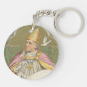 Paus St. Gregory the Great (M 067) Sleutelhanger (Achterkant)