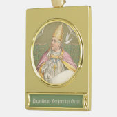 Paus St. Gregory the Great (M 067) Verguld Banner Ornament (Links)