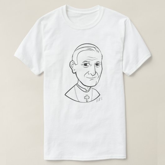 Paus St. John Paul II Caricature T-shirt (Design voorkant)