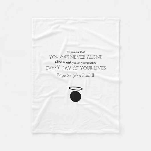 Paus St. John Paul II Quote Blanket Fleece Deken (Voorkant)