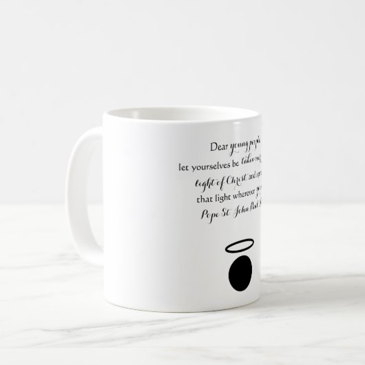 Paus St. John Paul II Quote Mok (Voorkant links)