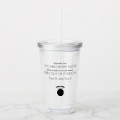 Paus St. John Paul II Quote Tumbler Acryl Drinkbeker (Voorkant)