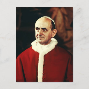 Paus St. Paulus VI Herdenkings Historische Pausale Briefkaart