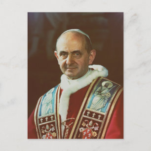 Paus St. Paulus VI Herdenkings Historische Pausale Briefkaart