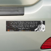 Paus St. Pius X Bumpersticker (Op auto)
