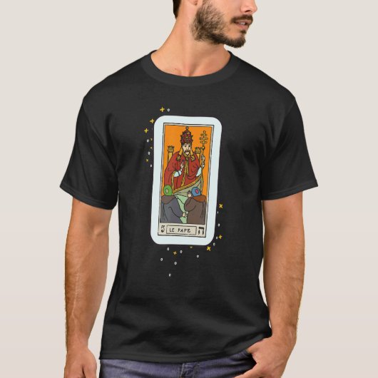 Paus Tarot Kaart Occulte Geloof Waarzeggerij Magic T-shirt (Voorkant)