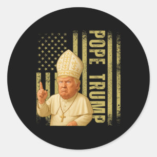 Paus Trump 2025 Trump Paus Donald Trump Politiek Ronde Sticker